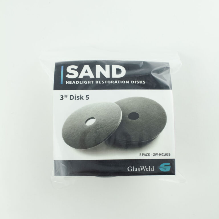 GlasWeld 3-Inch Sand Disks for Headlight Restoration - Pack of 5 Disks (GW-H01637, GW-H01638, GW-H01639) (220683)