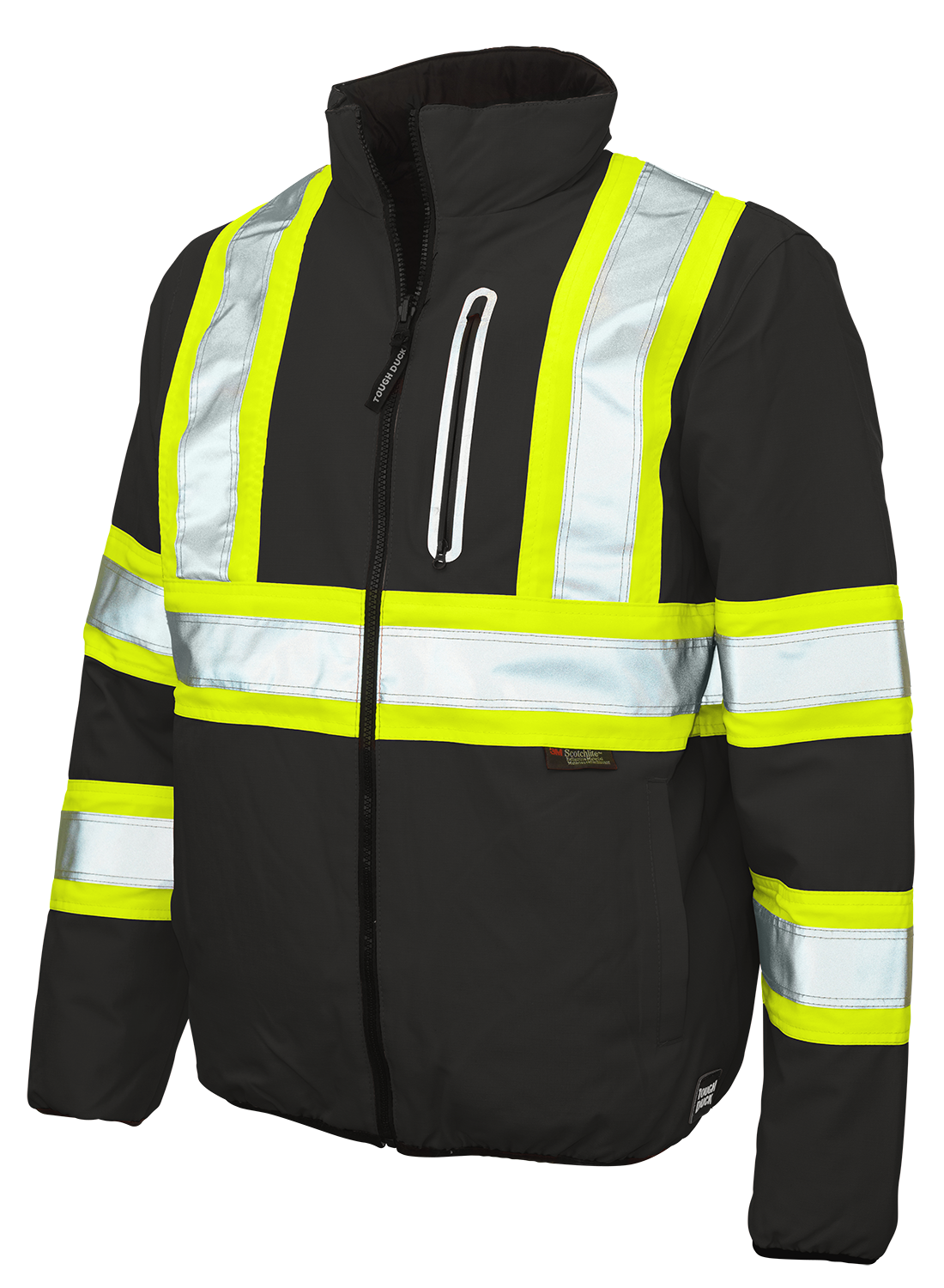 Hi-Vis Reversible Safety Jacket, 300D Ripstop, 100% Polyester, Class 1 Type O, Black, 3XL