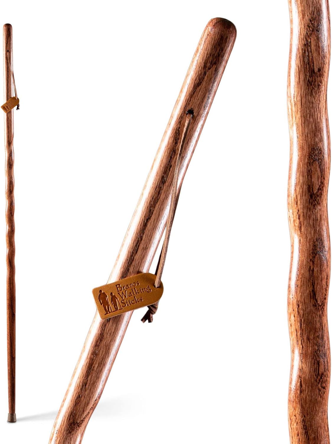Brazos Twisted Oak Backpacker Handcrafted Walking Stick (602-3000-10) (281992)