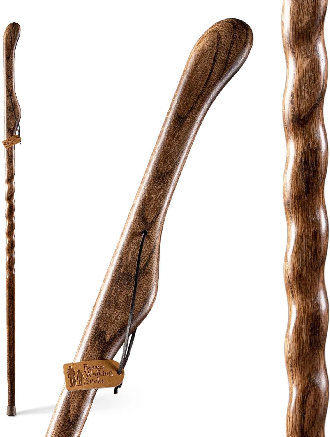 Brazos Twisted Oak Hitchhiker Handcrafted Walking Stick (602-3000-111) (282008)