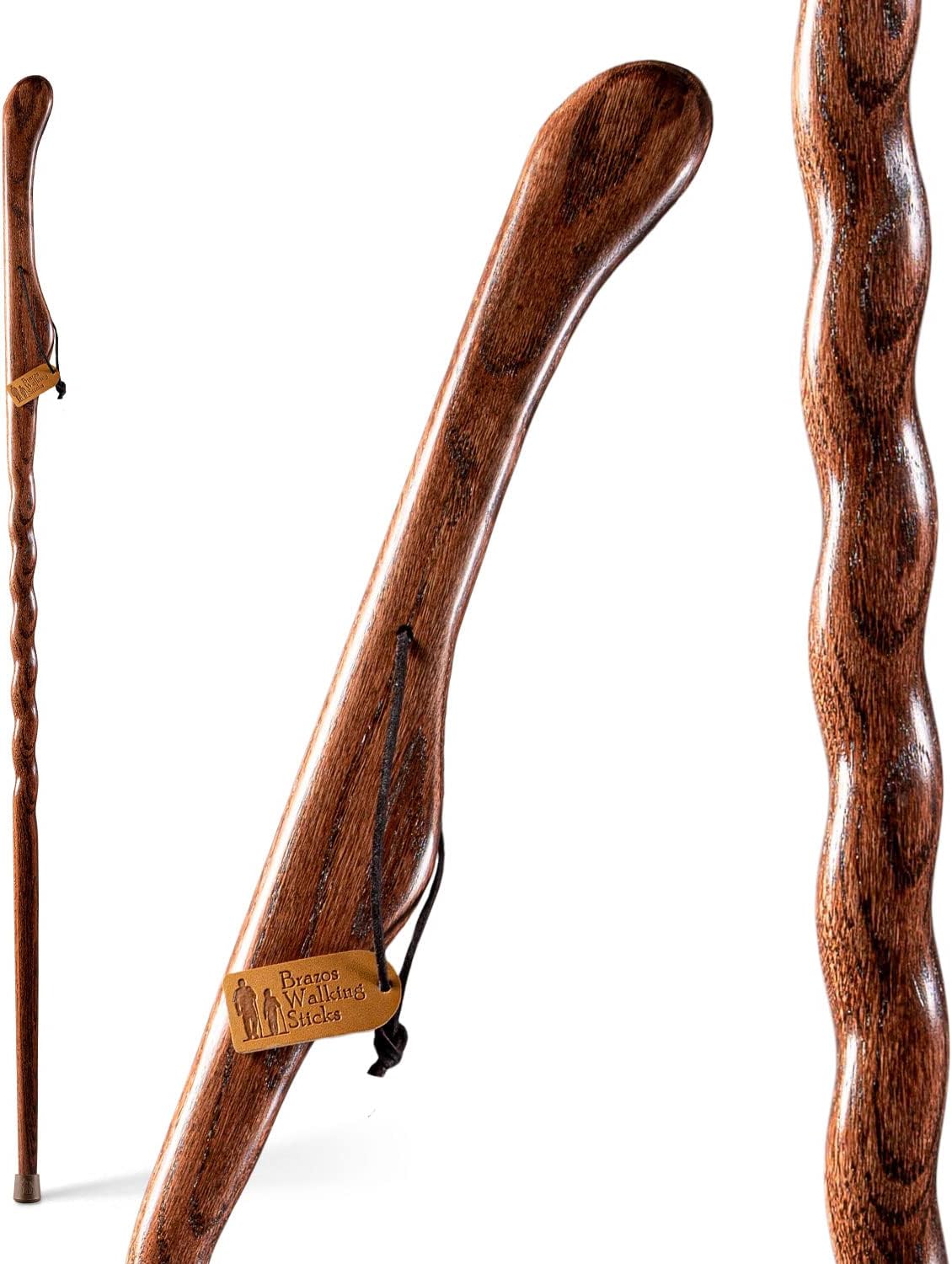 Brazos Twisted Oak Hitchhiker Handcrafted Walking Stick (602-3000-111) (282009)