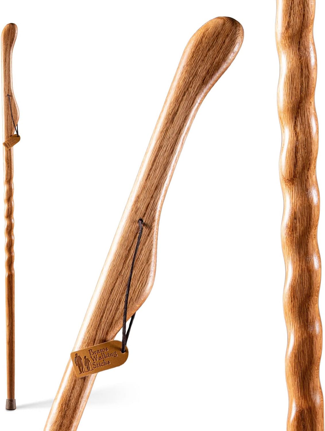 Brazos Twisted Oak Hitchhiker Handcrafted Walking Stick (602-3000-111) (282010)
