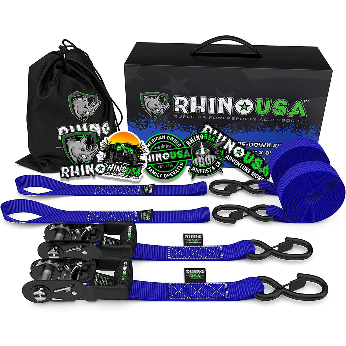 Rhino USA Retractable Transom Straps (2 Pack) | JB Tools