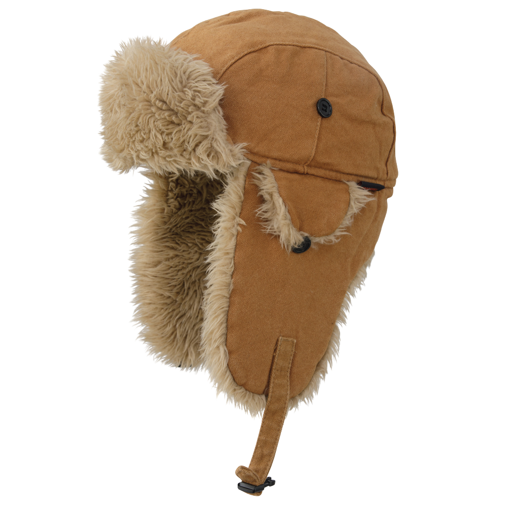 Tough Duck Men's Aviator Hat with Faux Fur Trim (I15016) (200928)