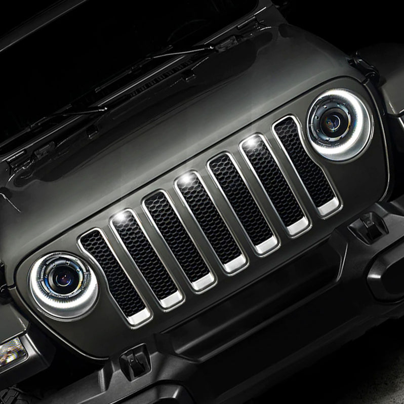 Oracle Lighting Jeep Wrangler JL Pre-Runner Style LED Grill Light Kit (5870-001, 5870-002, 5870-003, 5870-004, 5870-005) (213237)