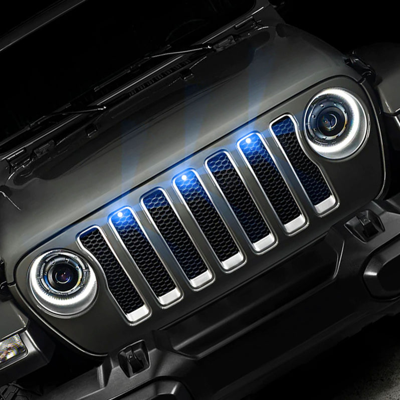 Oracle Lighting Jeep Wrangler JL Pre-Runner Style LED Grill Light Kit (5870-001, 5870-002, 5870-003, 5870-004, 5870-005) (213238)