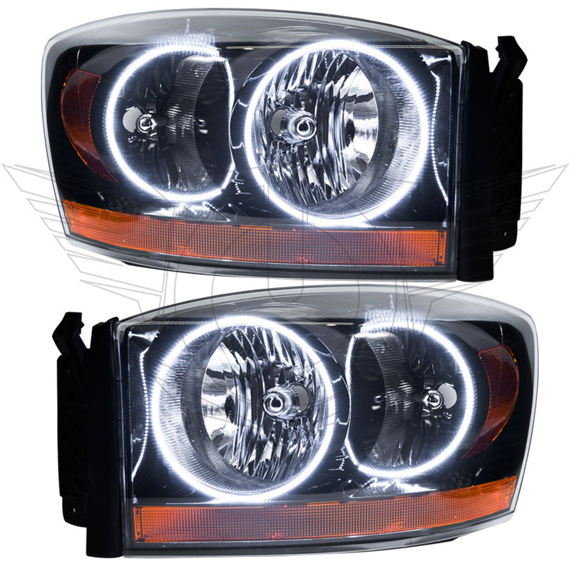Oracle Lighting 2006 Dodge Ram Pre-Assembled LED Halo Headlights - (Black Housing) (7033-001, 7033-330, 7033-333, 7033-334, 7033-335, 7033-504) (213596)