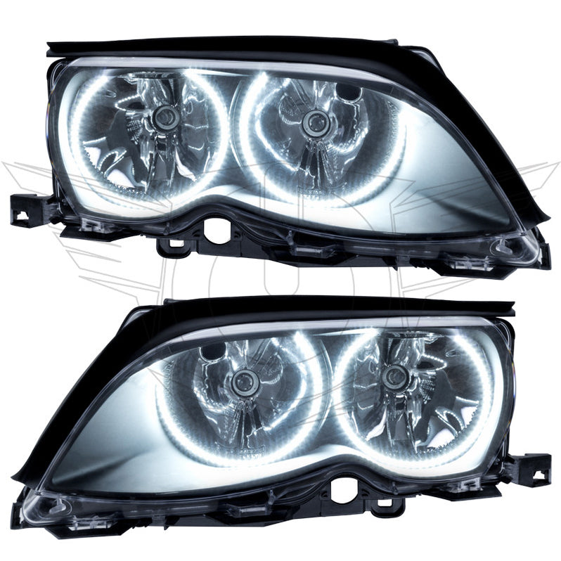 Oracle Lighting 2002-2005 BMW 3 Series Pre-Assembled LED Halo Headlights - (Black Housing) (7104-001, 7104-002, 7104-007, 7104-330, 7104-333, 7104-334, 7104-335, 7104-504) (213959)