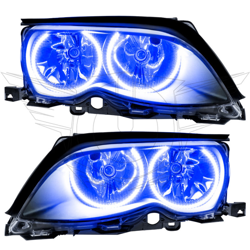 Oracle Lighting 2002-2005 BMW 3 Series Pre-Assembled LED Halo Headlights - (Black Housing) (7104-001, 7104-002, 7104-007, 7104-330, 7104-333, 7104-334, 7104-335, 7104-504) (213960)