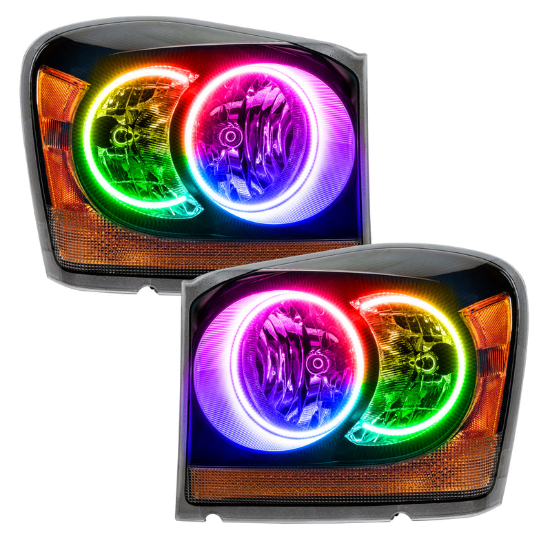 Oracle Lighting 2004-2006 Dodge Durango Pre-Assembled LED Halo Headlights - (Black Housing) (7107-330, 7107-333, 7107-334, 7107-335, 7107-504) (213981)
