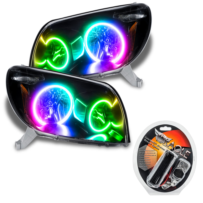 Oracle Lighting 2003-2005 Toyota 4-Runner Pre-Assembled LED Halo Headlights - (Black Housing) (7118-001, 7118-330, 7118-333, 7118-334, 7118-335, 7118-504) (213994)