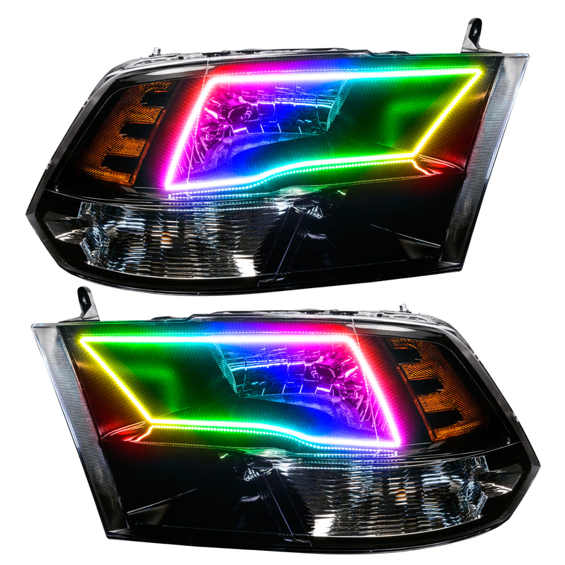 Oracle Lighting 2009-2018 RAM 1500 TRX/SLT Quad Pre-Assembled Headlights - (Black Housing) (7121-001, 7121-330, 7121-333, 7121-334, 7121-335, 7121-504) (214010)