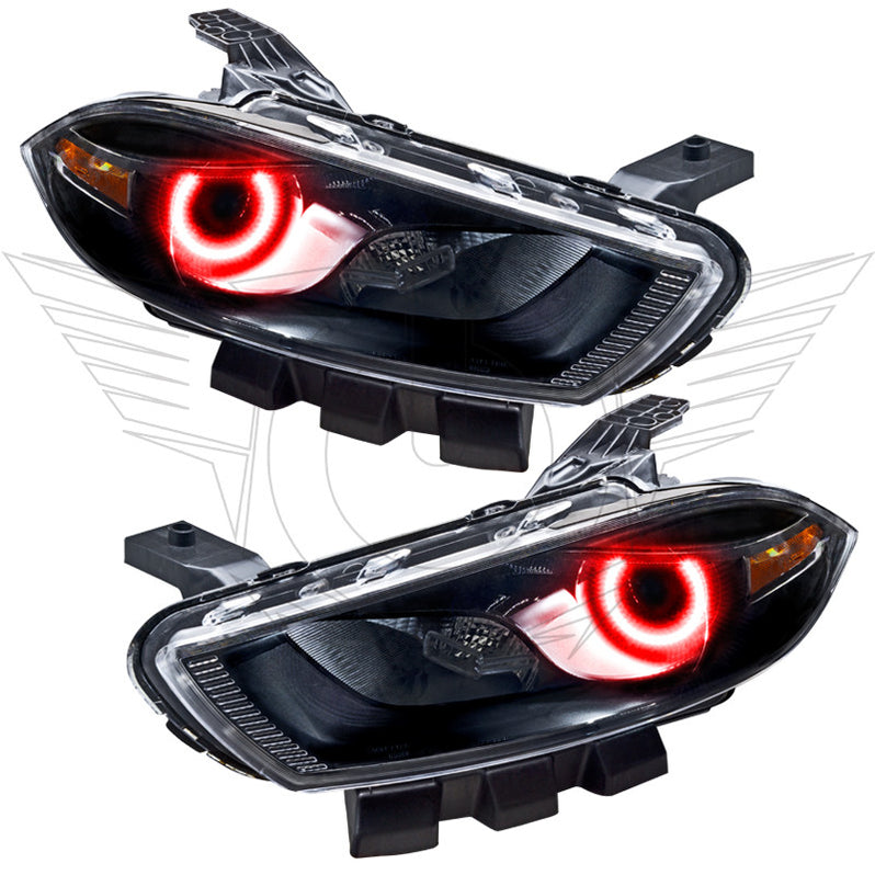 Oracle Lighting 2013-2014 Dodge Dart HID Pre-Assembled LED Halo Headlights - (Black Housing) (7142-001, 7142-003, 7142-330, 7142-333, 7142-334, 7142-335, 7142-504) (214067)
