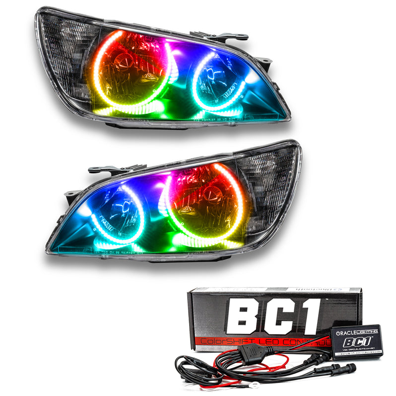 Oracle Lighting 2001-2005 Lexus IS 300 HID Pre-Assembled LED Halo Headlights - (Black Housing) (7149-001, 7149-330, 7149-333, 7149-334, 7149-335, 7149-504) (214101)