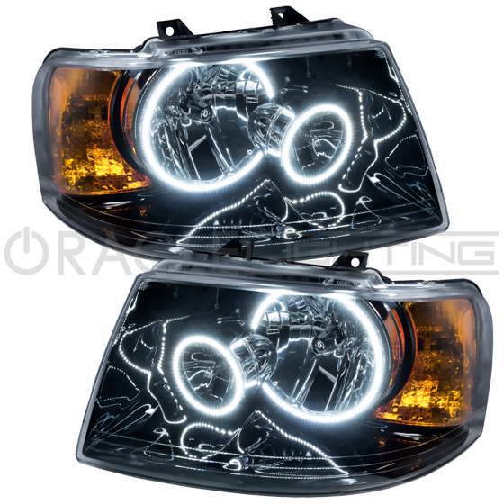 Oracle Lighting 2003-2006 Ford Expedition Pre-Assembled LED Halo Headlights - (Black Housing) (7154-001, 7154-330, 7154-333, 7154-334, 7154-335, 7154-504) (214115)