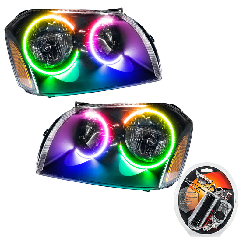 Oracle Lighting 2005-2007 Dodge Magnum Pre-Assembled LED Halo Headlights - (Black Housing) (7156-330, 7156-333, 7156-334, 7156-335, 7156-504) (214133)