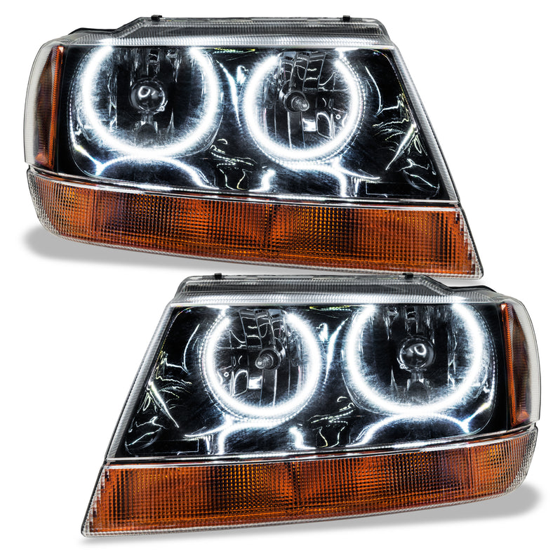 Oracle Lighting 1999-2004 Jeep Grand Cherokee Pre-Assembled LED Halo Headlights - (Black Housing) (7167-001, 7167-330, 7167-333, 7167-334, 7167-335, 7167-504) (214189)