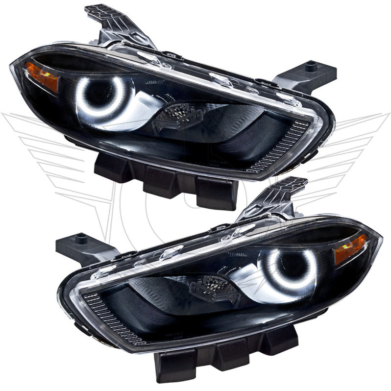 Oracle Lighting 2013-2016 Dodge Dart Non-HID Pre-Assembled LED Halo Headlights (Black Housing) (7169-001, 7169-003, 7169-330, 7169-333, 7169-334, 7169-335, 7169-504) (214203)