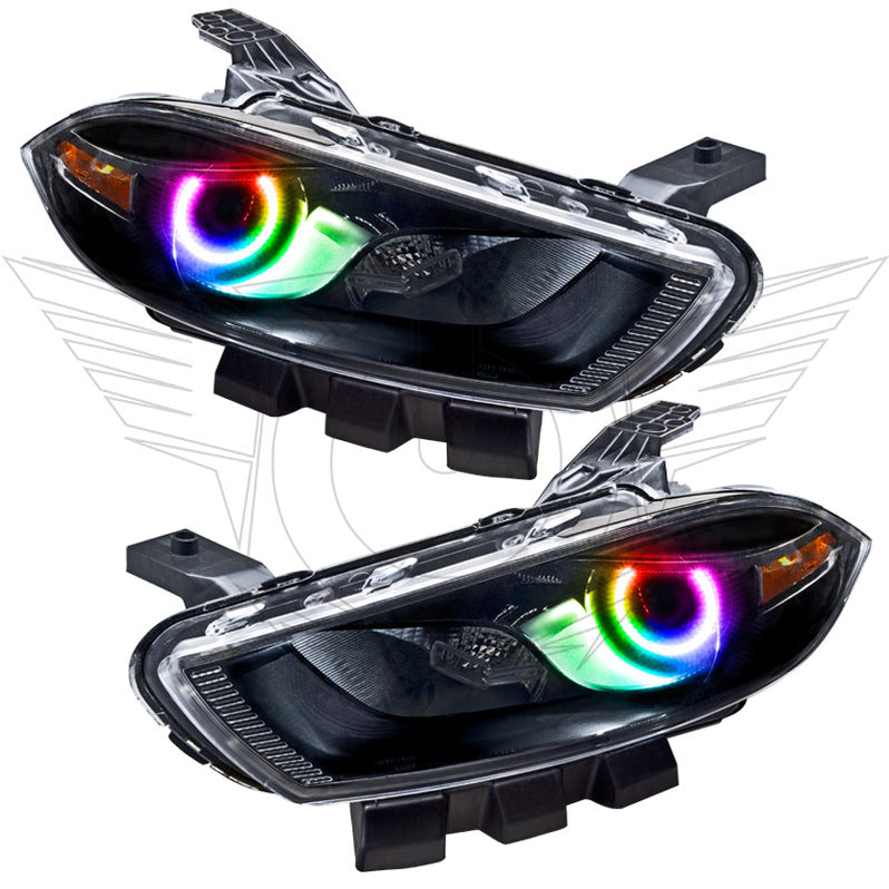 Oracle Lighting 2013-2016 Dodge Dart Non-HID Pre-Assembled LED Halo Headlights (Black Housing) (7169-001, 7169-003, 7169-330, 7169-333, 7169-334, 7169-335, 7169-504) (214207)