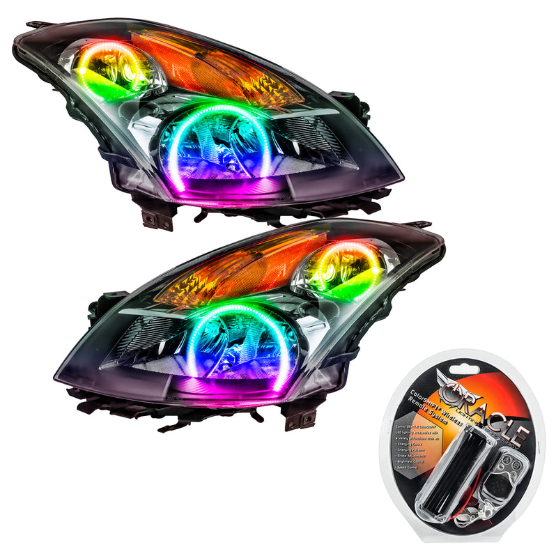 Oracle Lighting 2007-2009 Nissan Altima Sedan Pre-Assembled LED Halo Headlights - (Black Housing) (7170-330, 7170-333, 7170-334, 7170-335, 7170-504) (214211)