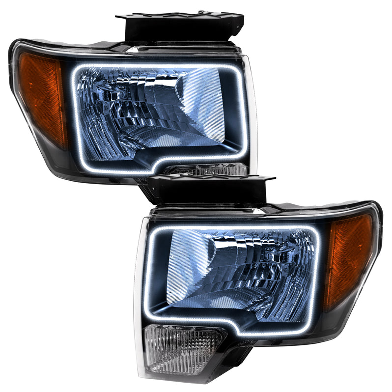 Oracle Lighting 2009-2014 Ford F-150 Pre-Assembled LED Halo Headlights - (Black Housing) (7188-001, 7188-330, 7188-333, 7188-334, 7188-335, 7188-504) (214299)