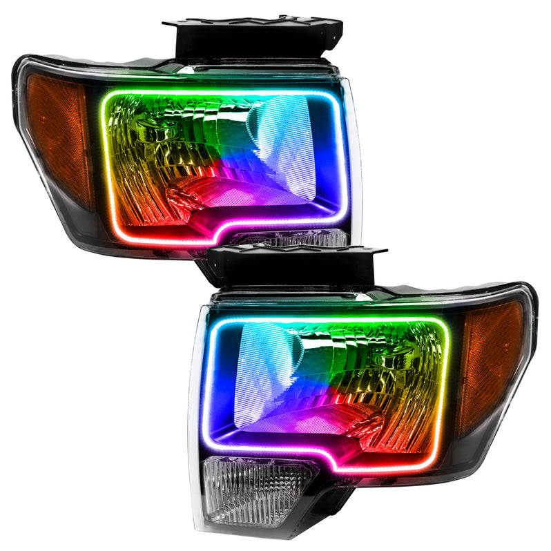 Oracle Lighting 2009-2014 Ford F-150 Pre-Assembled LED Halo Headlights - (Black Housing) (7188-001, 7188-330, 7188-333, 7188-334, 7188-335, 7188-504) (214302)