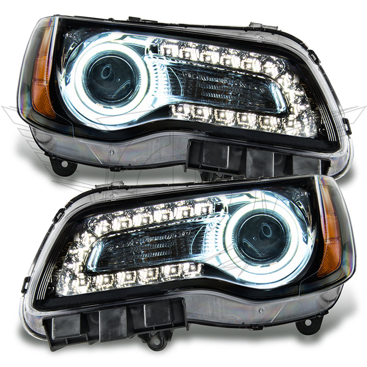 Oracle Lighting 2011-2014 Chrysler 300C Non-HID Pre-Assembled LED Halo Headlights - (Black Housing) (7729-001, 7729-002, 7729-003, 7729-005, 7729-007, 7729-330, 7729-333, 7729-334, 7729-335, 7729-504) (214441)