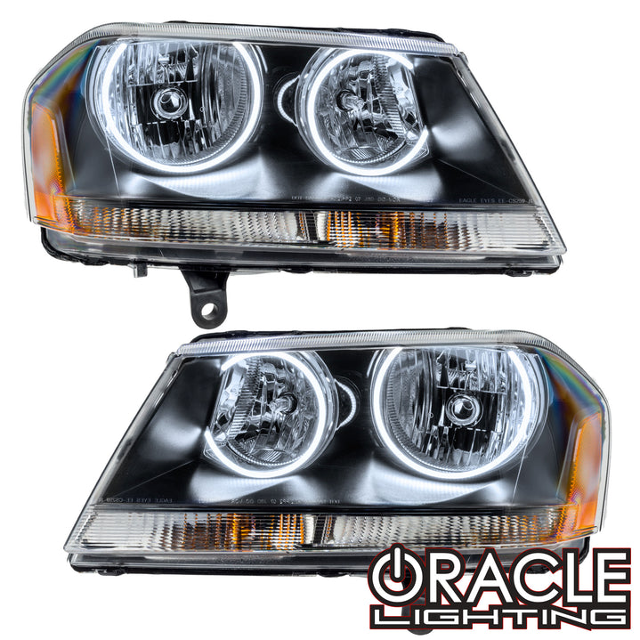 Oracle Lighting 2008-2013 Dodge Avenger RT Pre-Assembled LED Halo Headlights - (Black Housing) (8101-001, 8101-330, 8101-333, 8101-334, 8101-335, 8101-504) (214521)