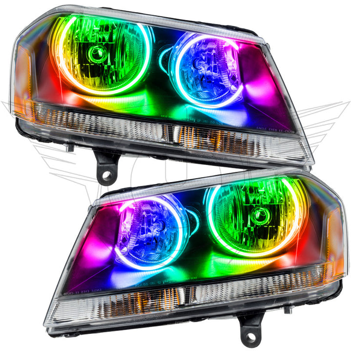 Oracle Lighting 2008-2013 Dodge Avenger RT Pre-Assembled LED Halo Headlights - (Black Housing) (8101-001, 8101-330, 8101-333, 8101-334, 8101-335, 8101-504) (214524)