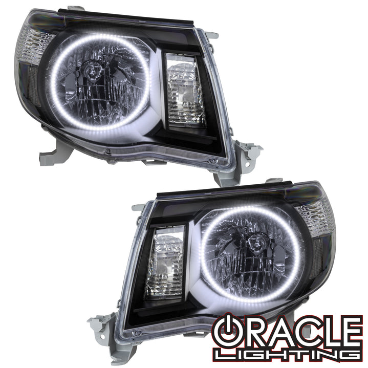 Oracle Lighting 2005-2011 Toyota Tacoma Pre-Assembled LED Halo Headlights - (Black Housing) (8161-001, 8161-330, 8161-333, 8161-334, 8161-335, 8161-504) (214652)