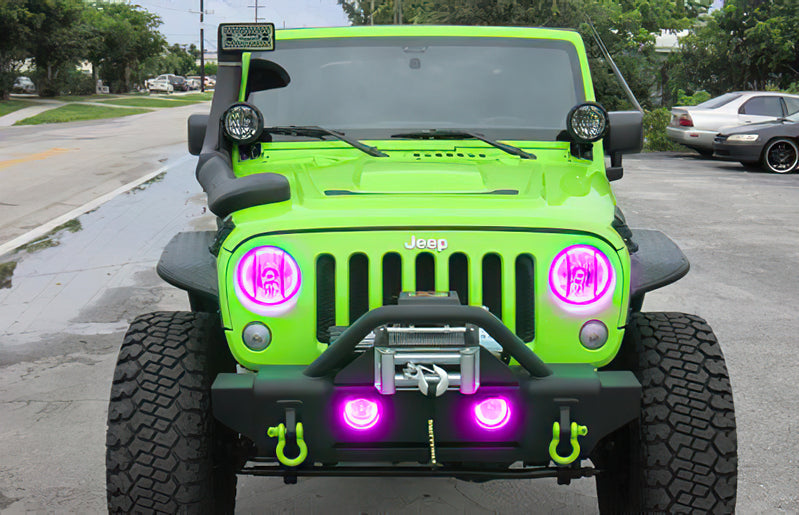 Oracle Lighting 2007-2017 Jeep Wrangler JK LED Fog Light Halo Kit (1177-001, 1177-002, 1177-003, 1177-005, 1177-007, 1177-009, 1177-333) (209176)