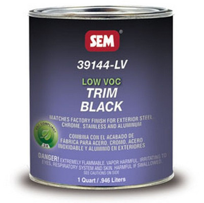 SEM Trim Black Paint, qt