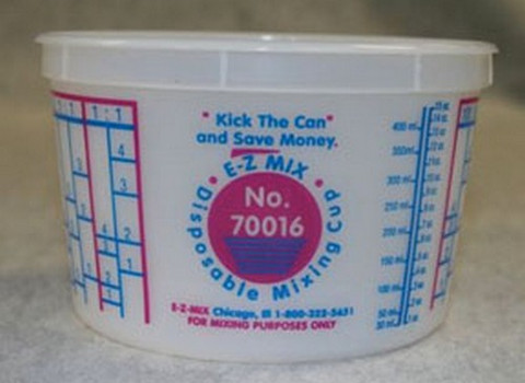 E Z Mix 70008 - 1/2 Pint Plastic Mixing Cups Box of 100