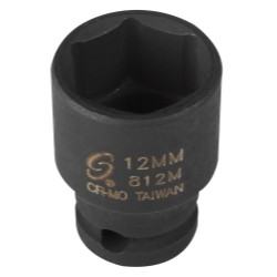 Sunex Schlag-Stecknuss 12mm – 1/4 Zoll Antrieb, Aus Chrom-Molybdän-Stahl, Mit Radius-Eck-Design