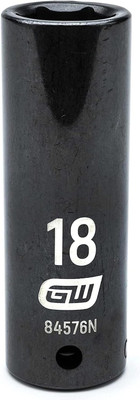 Douille à Choc Standard En Pouces 6 Pans 1/2" - 1-1/8