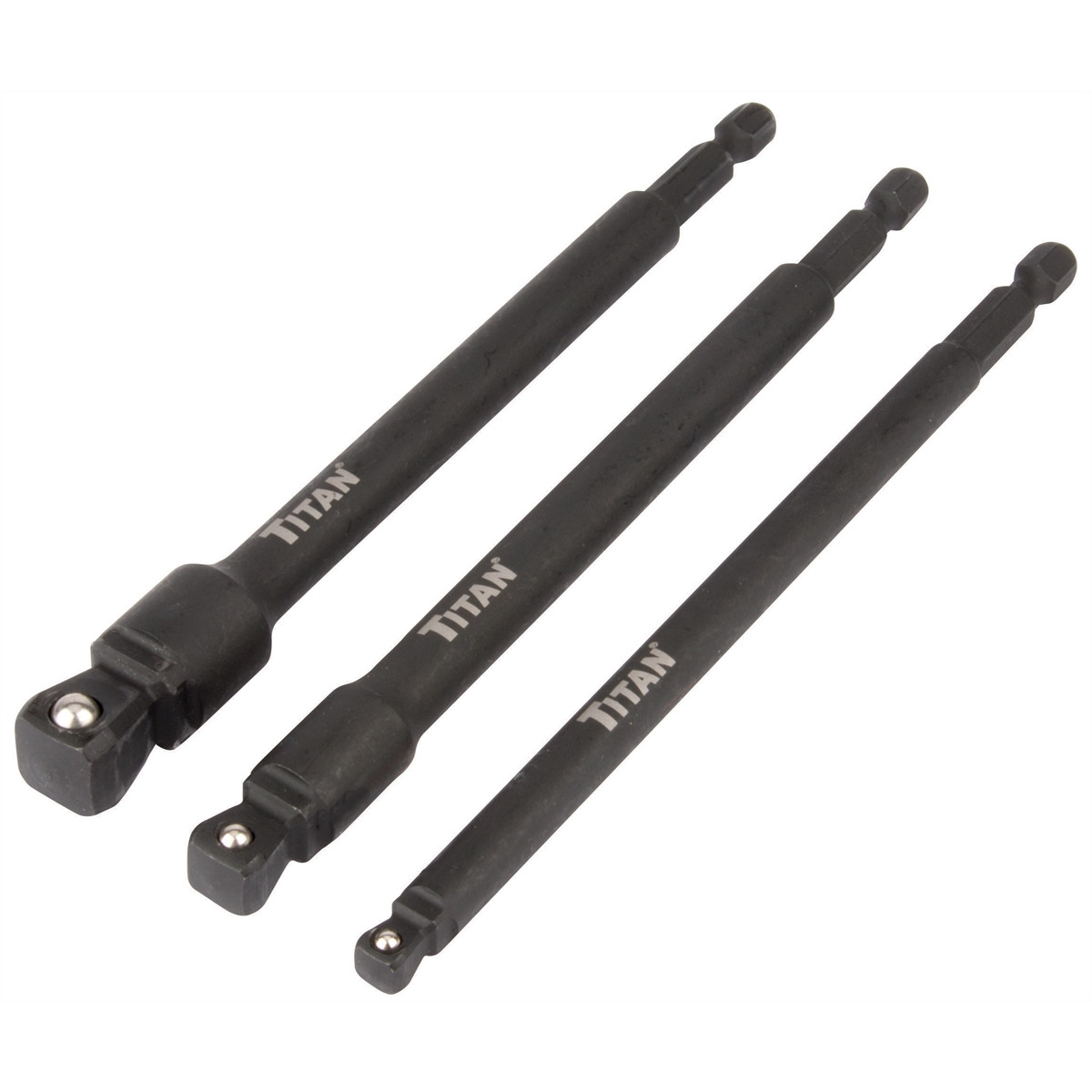 Titan 3-teiliges Wackel-Steckschlüssel-Adapter-Set – Schlagfest Für Bohrmaschinen