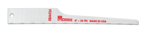 M.K. Morse RBA424T05 24TPI Bi-metal Air Saw Reciprocating Blade, 4-Inch, 5-Pack