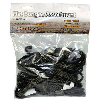 Adjustable 6' Flat Bungee Strap Kit