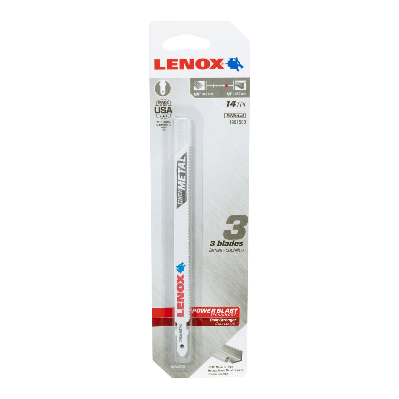 Lenox Tools Lazer Säbelsägeblatt Bi-Metall, 9 Zoll, 14 TPI – Für Metall & Stahl, 50 Stück Im Pack