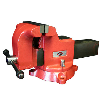 American Forge & Foundry 8 Inch Swivel Bench Vise with Hardened Steel Jaws and Anvil (3943)