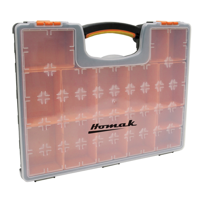 Homak HA01112019 12-Bin Portable Plastic Tool Storage Organizer