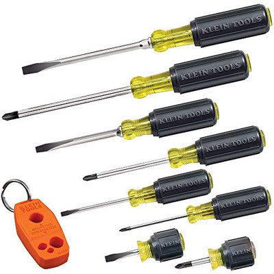 Klein Tools 85148 Set di cacciaviti con De / Magnetizzatore per punte  magnetiche, testa piatta