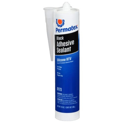 Permatex Black Silicone Adhesive Sealant 12.9 oz Multipurpose RTV Sealant 