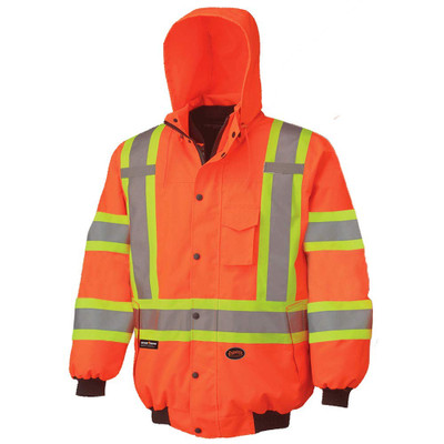 Pioneer High Visibility 300D 6-in-1 Bomber Jacket, 4XL (V1120350U-4XL)
