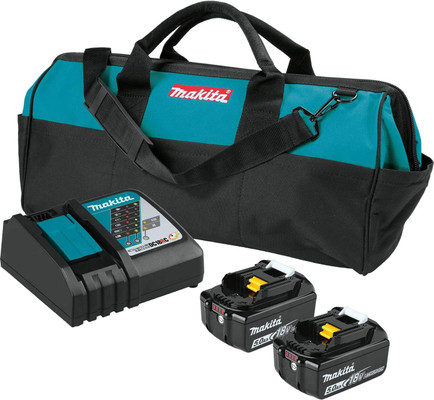 Makita BL1850BDC2X 18V LXT Lithium-Ion Battery and Rapid Optimum Charger Starter Pack