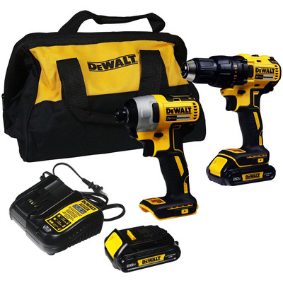 DEWALT 20V MAX* Cordless Drill Combo Kit , Brushless, (DCK277C2) 