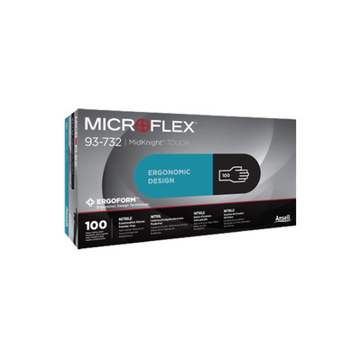 Microflex Midknight Touch Nitrile Gloves, Xx-Large (93-732-XXL