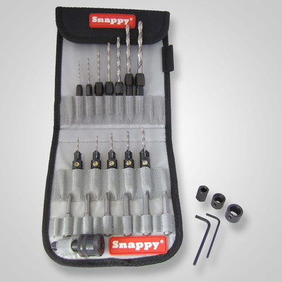 Snappy Tools 5Xgold Screw Countersinks, 7Xdrill Bit Adapters, 25