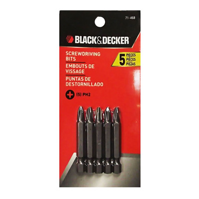 BLACK DECKER 2 Phillips Bit Set 71468 JB Tools