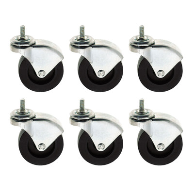 Whiteside Manufacturing Set of 6 Replacement 2.5" Casters for 3/4" Tube Creepers (#25)